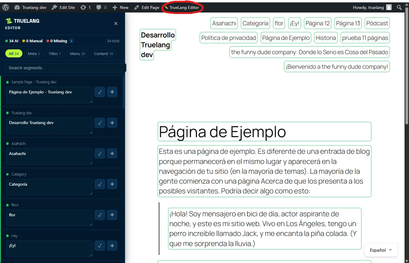 Bonus gift! Edit your translations directly from your site.