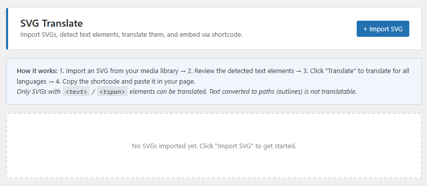 SVG Translate - Import SVG